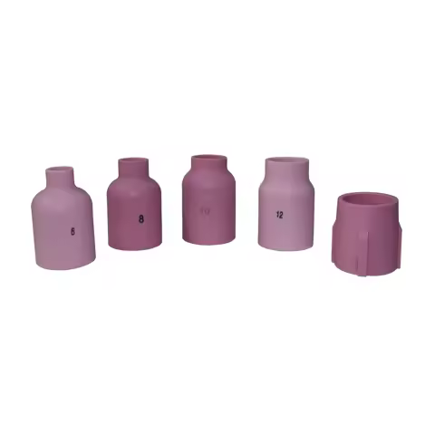 Tig Welding Ceramic Cup 57N 53N Alumina Nozzle Jumbo 6# 8# 10# 12# 15# 57N75 57N74 53N87 53N88 53N89