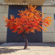 Indoor Wishing Tree Planting Fake Outdoor Chinese Style Living Room Red Simulation Maple Tree Fake S