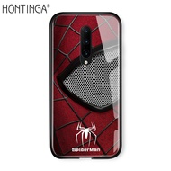 Hontinga เคสมือถือ เคสโทรศัพท์ เคส Oneplus 7 Pro กรณี Marvel เคสโทรศัพท์สำหรับ Boys Superhero สำหรับ Man กัปตันอเมริกาไอรอนแมน Spiderman กระจกเทมเปอร์ด้านหลังเคสแข็งโคเวอร์