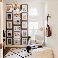 8”X12”(Inch) SINGLE Minimalist Black Photo Frame (Custom Photo Printing) Wall Gallery Frame Portrait