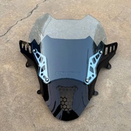 ชิวหน้าPCX160 ทรงFZ (ชิวแต่งแบบ2ชั้นฐานดำ สกีนHonda) ปี2021-2024 ดีไซน์ใหม่ เท่กว่าใคร ชิวแต่งpcx แต