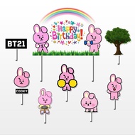 Topper toper decoration skewer cake rice cake tumpeng birthday happy birthday character bt21 bt 21 c