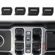 4 Pcs Window Switch Button Cover for Jeep Wrangler JL 4XE Gladiator JT 2018 2019 2020 2021 2022 2023
