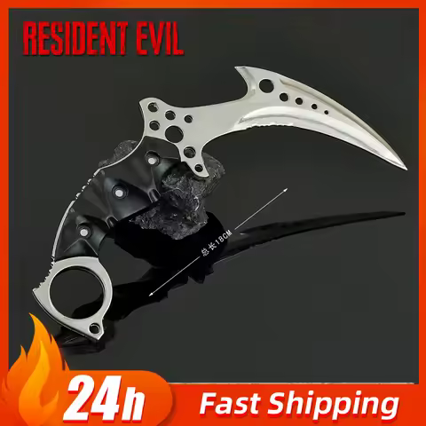 18cm Survival Horror Karambit Chris Redfield Claw Knife Replica Weapons Model Cosplay Props Desktop 