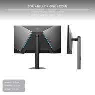 จอแสดงผลสำหรับเล่นเกม ขนาด 27 นิ้ว ความละเอียด 4K รีเฟรชเรท 160Hz รองรับ twinMode สูงสุด 240Hz ใช้เท