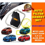 ATF Perodua Axia Bezza Myvi Lagi Best icon Alza Aruz 35303-BZ010 + 35330-BZ010 Auto Transmission Filter Gasket Set