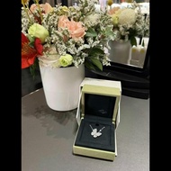 Vca Two Butterfly Platinum Full Diamond Butterfly Necklace