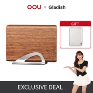 【For Gladish】OOU Y5 South American Teak Chopping Board Set with Holder-400*290*25MM