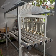 Terlaris Instalasi Hidroponik Pipa 2 meter 3 inch Rangka Baja Ringan +