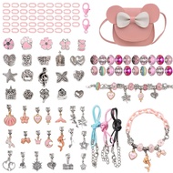 Taiwan 112-Piece Pink Handmade Beaded diy Material Pack Wearing Beads Girls Educational Toy Set New 