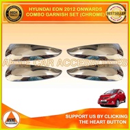 ◸ ❁ ▫ Hyundai EON 2012 - 2022 Garnish Cover Set Black / Chrome Hyundai EON Accessories Parts Combo