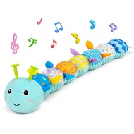 Baby Tummy Time Toys 0-6 Month Musical Stuffed Animal Plush Caterpillar Toy for Infant 6-12 Month Te