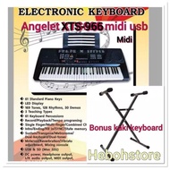 Keyboard Piano ANGELET XTS 966 bisa USB MIDI 61KEY+free KAKI KEYBOARD