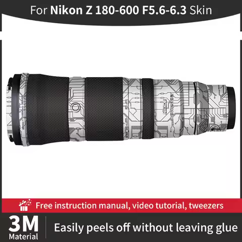 For Nikon 180 600mm Skin Nikon Z 180-600mm F5.6-6.3 Camera Lens Skin Anti-scratch Camera Lens Sticke