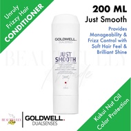 Goldwell Dual Senses Just Smooth Taming Conditioner 200ml - For Unruly Frizzy Hair • Provides Manageability &amp; Frizz