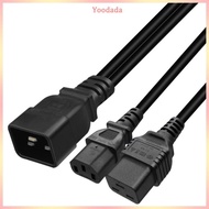 Yoo C20 to C13+C19 Power Cord IEC320 C20 Male to C13+C19 Female Power Converter Extension Adapter Ca