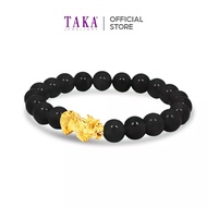 FC1 TAKA Jewellery 999 Pure Gold Pixiu Beads Bracelet