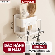 Kệ đựng bàn chải đánh răng dán tường DANLE chất liệu nhôm cao cấp tặng kèm keo dán 6g (DL 0101)