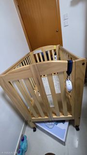 實木嬰兒床連床欄