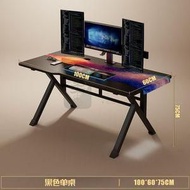 全城热卖 - 包送貨 -碳纖維纹面板 100*60cm電腦枱 電動枱 電競檯 電競桌 電腦台 電腦檯 電腦臺 電腦桌 桌上型 家用 簡易 臥室桌子 現代辦公桌 學生書桌 黑色單桌