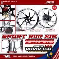 Sport Rim X1R VARIO 125 150 CLICK 1.85 X 2.5 - 14 INCH Wheel Rim 8 Spoke 8 Batang CNC Casting Alumin
