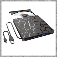 (L A T Z) USB 3.0 External CD/DVD Drive Player  CD/DVD-ROM+ /-RW CD Writer Burner for Laptop Desktop
