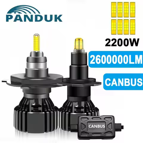 PANDUK H7 LED H4 H11 Headlight Bulb 2600000LM 2200W Canbus Car LED H8 HB4 HB3 9005 9006 D1S D2S H1 L