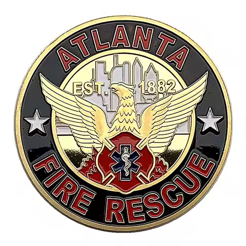 San Florian Fireman Guardian Commemorative Coin Collection Coin Fire Gold Coin in The United States