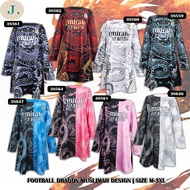 BAJU NAGA MUSLIMAH DRESS Jersey Design Printed Logo DRAGON FOOTBALL DESIGN  | Size M-3XL