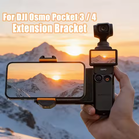 For DJI Osmo Pocket 3 Phone Expansion Holder Handheld Bracket for DJI Pocket 3/4 Handle Adapter Came