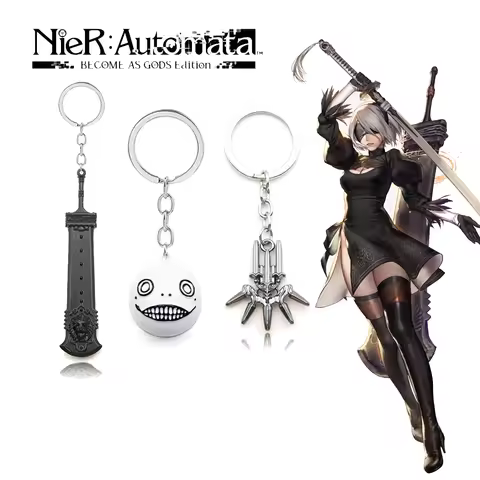 Hot Game NieR Automata YoRHa Keychains No. 2 Type B Beastlord Sword Oddity Emil Metal Pendant Key Ch
