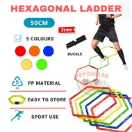 Peralatan Sukan Agility 50cm Speed Training Equipment Hexagon Agility Rings Ladder Agility Ladder