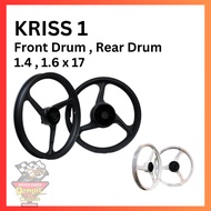 REMPIT Kriss1 3 Batang Black / White Sport Rim CT100 MR1 Kristar