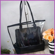 ◰ ♣ ♆ Agatha Paris PVC Tote Bag with Pouch