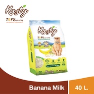 Kasty Tofu Litter ทรายแมวเต้าหู้ สูตร Banana Milk นมกล้วย ไร้ฝุ่น จับตัวเป็นก้อนเร็ว ทิ้งชักโครกได้
