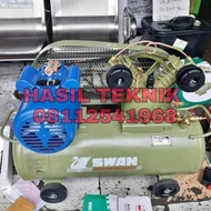 Kompresor Udara Swan 1/2 PK 2 Piston + Dinamo Listrik 1 HP KOMPLIT
