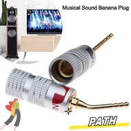 PATH Musical Sound Banana Plug,  Gold Plated Nakamichi Banana Plug, Pin Screw Type Black&amp;Red for Speaker Wire Speaker Wire Cable Connectors