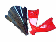 ครอบหน้าสีแดงวัสดุ ABS+ชิวสโมค R15(ยามาฮ่า อาร์15) วัสดุอะคริลิคหนา 3 มิล ปีเก่า 2014-2016