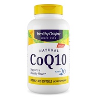 Healthy Origins Natural CoQ10 (Kaneka Q10) 100 mg - 300 Softgels