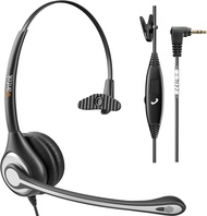 Phone Headset 2.5mm with Microphone Noise Cancelling & Volume Controls, Telephone Headphone Compatib