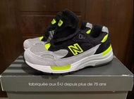 New Balance NB 992“Volt” 低幫跑步鞋男女同款黑灰色