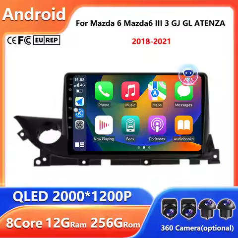 Android 16 Carplay Auto Car Radio For Mazda 6 Mazda6 III 3 GJ GL ATENZA 2018 2019 2020 2021 Stereo M