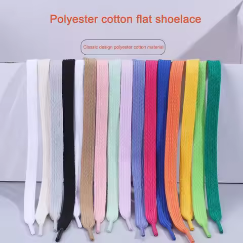1 Pair Flat Shoelaces for Sneakers Classic Canvas Sports Shoe Laces Women Men Shoelace Solid Double 