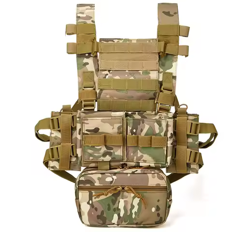 Combat Tactical Molle Vest Ammo MK3 Chest Rig Removable Hunting Airsoft Paintball Gear Vest With AK 