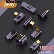 HdoorLink USB4.0 40Gbps Type C to USB C PD3.1 Adapter Connector 240W 8K 60Hz Fast Charging Converter
