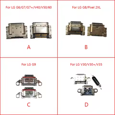2PCS Type C USB Charging Dock Connector For LG G8 ThinQ G820 G8S G7 Q7 G6 G600 G9 G900 Q92 V60 V50 V