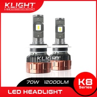 KLIGHT LED Headlight K8 6500K 70W | H4 H7 H11 HB3 9005 HB4 9006 Car Headlight Bulb LED Car Headlamp 