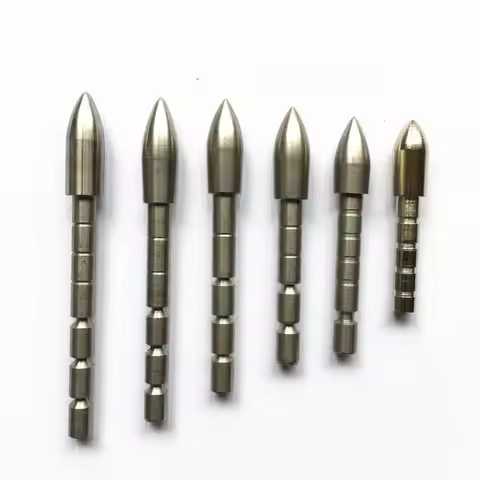 12pcs 70 80 90 100 110 120 Grain Stainless Steel Bullet Point Tip For ID 4.2 mm carbon Arrow Shaft A