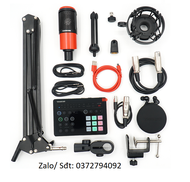 Combo bộ TAKSTAR Mic Thu âm Hát Karaoke Livestream online Soudcard SC M1 micro thu âm PC K320 tặng d