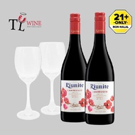 Riunite Lambrusco 750ml Sweet Wine - Twin Pack (Free 2 glasses) (Alc: 8%) Red Wine ✔Duty paid 100% O